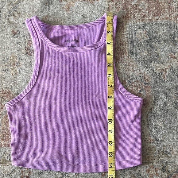 Wild Fable Lavender Ribbed Crop Top - Picture 2 of 4